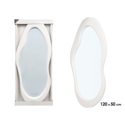 MIROIR DE FORME EN PLASTIQUE BLANC 120CM