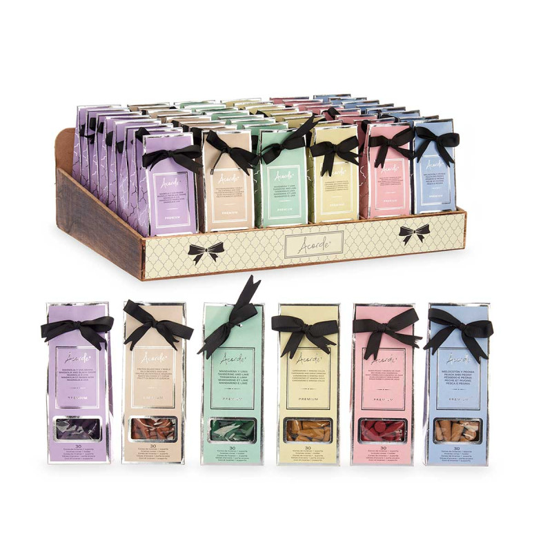 30 INCENSE CONES WITH HOLDER ASSORT 6 FRAGANCES