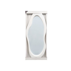 ESPELHO MOLDADO EM PLÁSTICO BRANCO 120CM