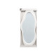 WHITE PLASTIC SHAPED MIRROR 120CM