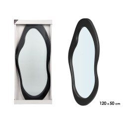 MIROIR DE FORME EN PLASTIQUE NOIR 120CM