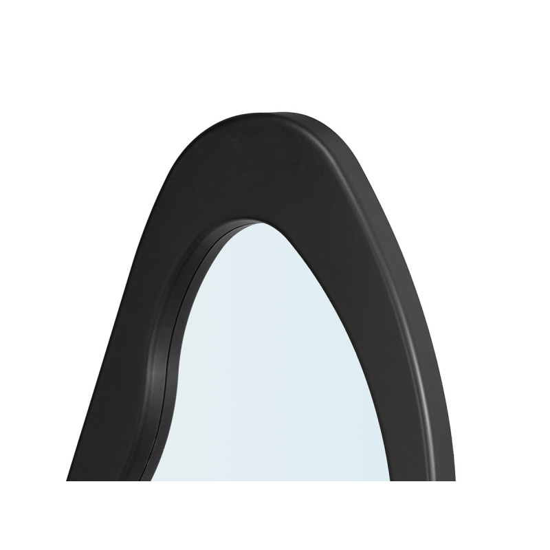 BLACK PLASTIC SHAPED MIRROR 120CM