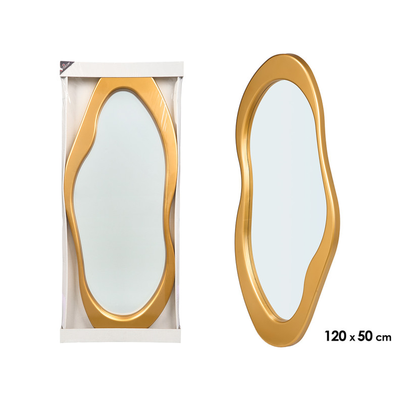 ESPELHO DE PLÁSTICO DOURADO 120CM