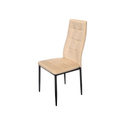 CHAIR HIGH BACK VELVET BEIGE 