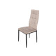 CHAISE HAUT DOSSIER VELOURS GRIS