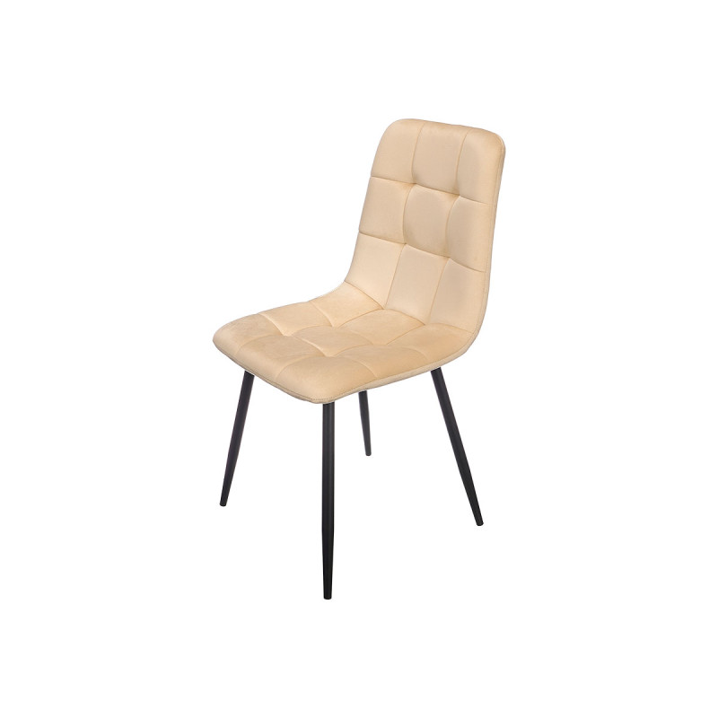CHAISE LARGE VELOURS BEIGE