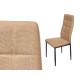 SEDIA CON SCHIENALE ALTO IN TELA BEIGE