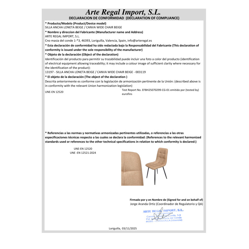 CANVA WIDE CHAIR BEIGE