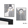 TABLEAU TOILE CADRE NOIR FEMME RAYURE ASSORT 2 