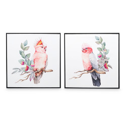QUADRO MOLDURA PRETA PASSAROS SORT 2