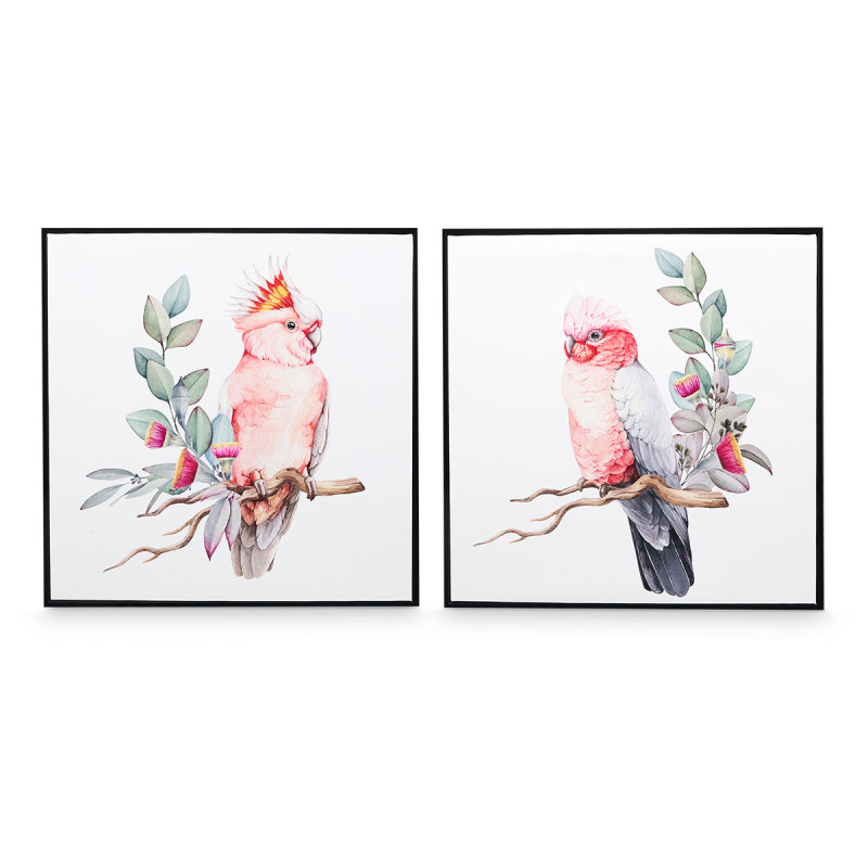 BLACK CANVA FRAME BIRD ASSORTED 2