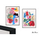 TABLEAU TOILE CADRE NOIR MULTICOLORE ASRT 2 50X70