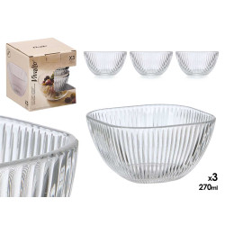 SET 3 CUENCO APERITIVO RAYAS 270ML