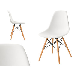 CHAISE À AILETTES DESIGN BLANCHE