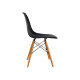 CHAISE À AILETTES DESIGN NOIRE