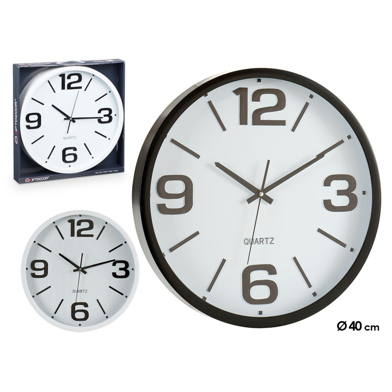 RELOGIO REDONDO 40CM LISO SORT BRANCO PR