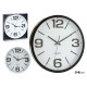 HORLOGE RONDE 40CM LISSE ASSORT BLANC NEGR