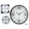 HORLOGE RONDE 40CM LISSE ASSORT BLANC NEGR