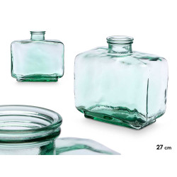 JARRA VIDRO RECICLADO RETANGULAR 28 X 26 CM