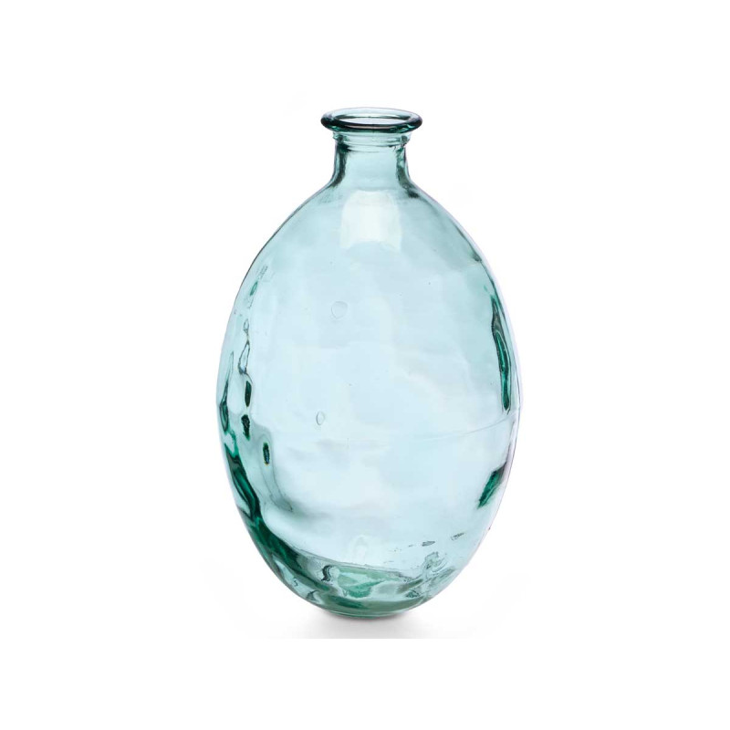 JARRON VIDRIO RECICLADO RAYADO 40 CM 12 L