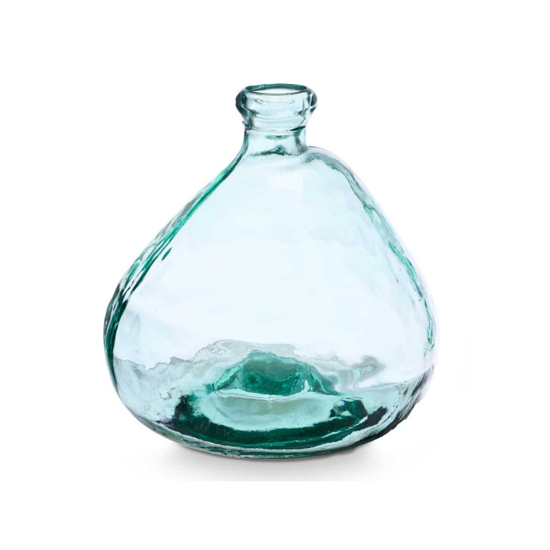 IRREGULAR RECYCLED GLASS VASE 33 CM