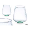 JARRON VIDRIO RECICLADO RAYADO 19,5 CM