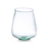VASE EN VERRE RECYCLÉ RAYÉ 15 D X 18 CM 