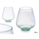 RECYCLED STRIPED GLASS VASE 25 CM