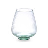 VASE EN VERRE RECYCLÉ RAYÉ 22 D X 25 CM 