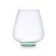 VASE EN VERRE RECYCLÉ RAYÉ 22 D X 25 CM 