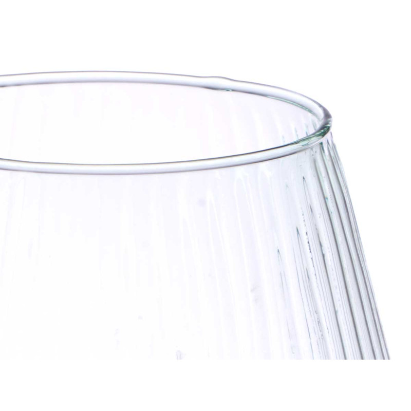 RECYCLED STRIPED GLASS VASE 25 CM