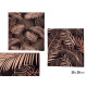 TOILE 28X28 CM FEUILLES FOND NOIR SET 2