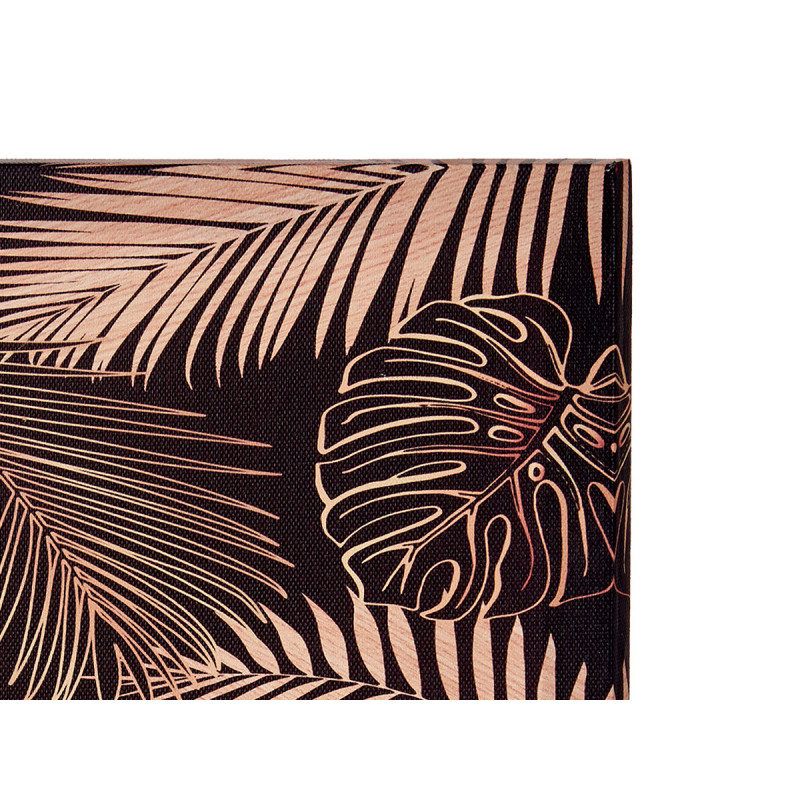 CANVAS 28X28 CM LEAVES BLACK BACK ASS 2