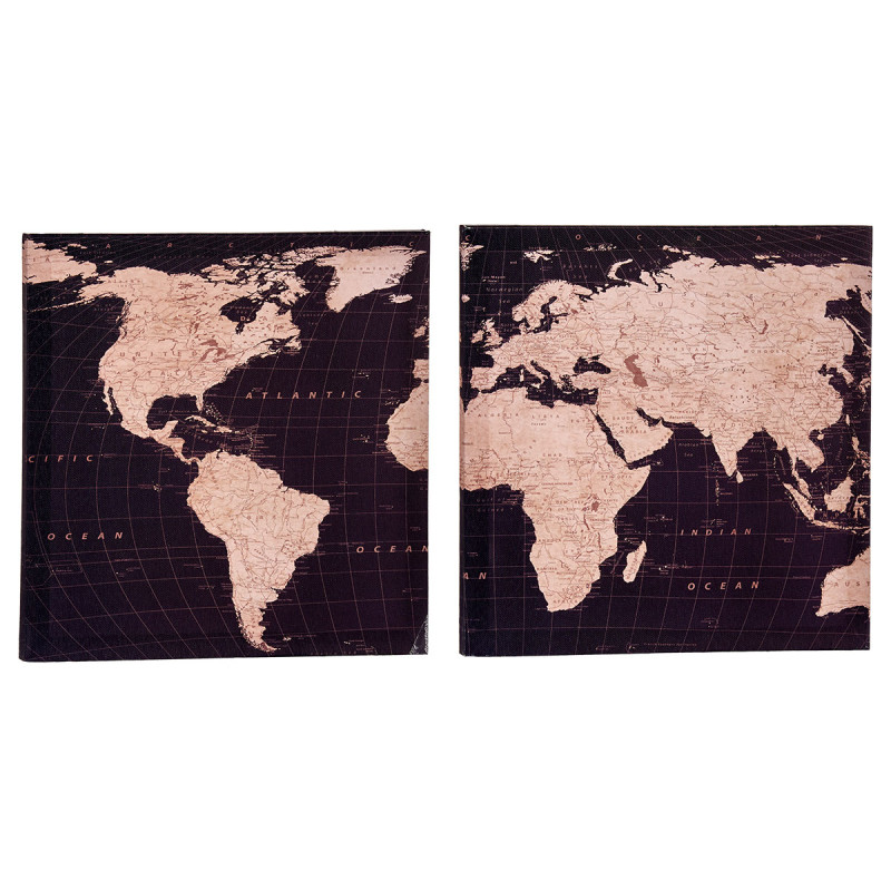 LIENZO 28X28 CM MAPA DEL MUNDO SURT 2