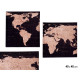 TOILE 40X40 CM MAPAMUNDI SET 2