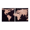 TELA 40X40 CM MAPPA DEL MONDO ASS 2