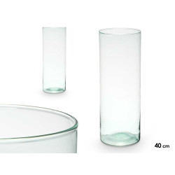 JARRA VIDRO RECICLADO CILINDRO 15X40CM