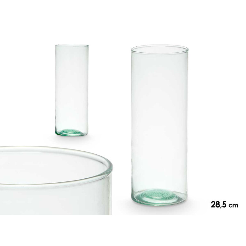 JARRON VIDRIO RECICLADO 11X28.5CM