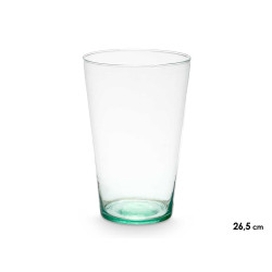 VASE CONIQUE EN VERRE RECYCLÉ 17.5X26.5
