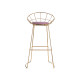 CHAISE DE BAR CHROME OR ROSE