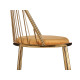 SILLA BARROTES RESPALDO ALTO CROMADA ORO MOSTAZA