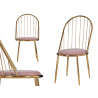 SILLA BARROTES RESPALDO ALTO CROMADA ORO ROSA