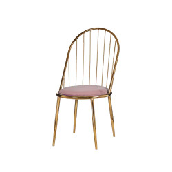 SILLA BARROTES RESPALDO ALTO CROMADA ORO ROSA