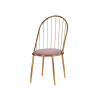 SILLA BARROTES RESPALDO ALTO CROMADA ORO ROSA