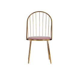 SILLA BARROTES RESPALDO ALTO CROMADA ORO ROSA
