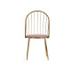 CHAISE BARREAUX DOSSIER HAUT CHROME OR ROSE