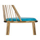 SILLA BARROTES RESPALDO ALTO CROMADA ORO AZUL