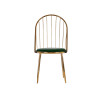BARS GOLD CHROMED CHAIR TALL BACK GREEN