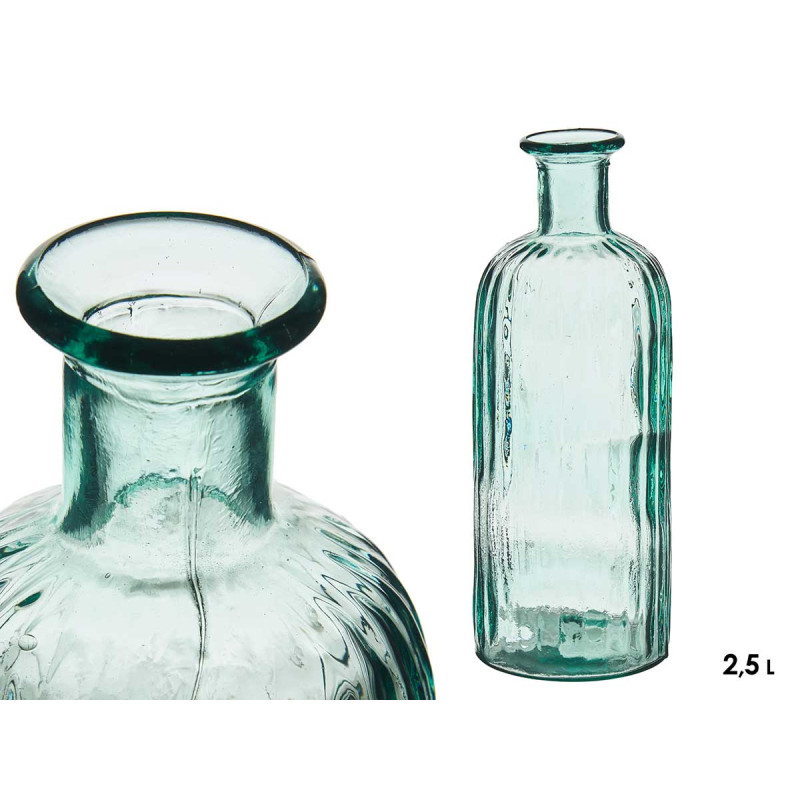 BOUTEILLE VERRE DÉCORATIVE HOLANDA RAYURES 2,5L