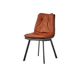 BACK WITH BUTTONS MOSTAZA ARMCHAIR WITH GREY EDGE